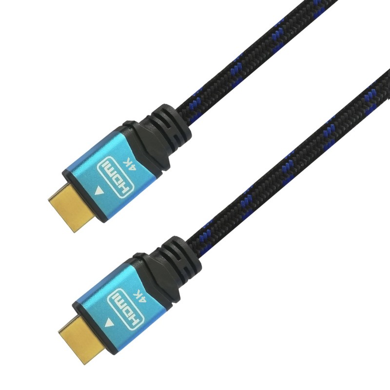AISENS CABLE HDMI V2.0 PREMIUM ALTA VELOCIDAD   HEC 4K@60HZ 18GBPS, A M-A M, NEGRO AZUL, 2.0M A120-0357