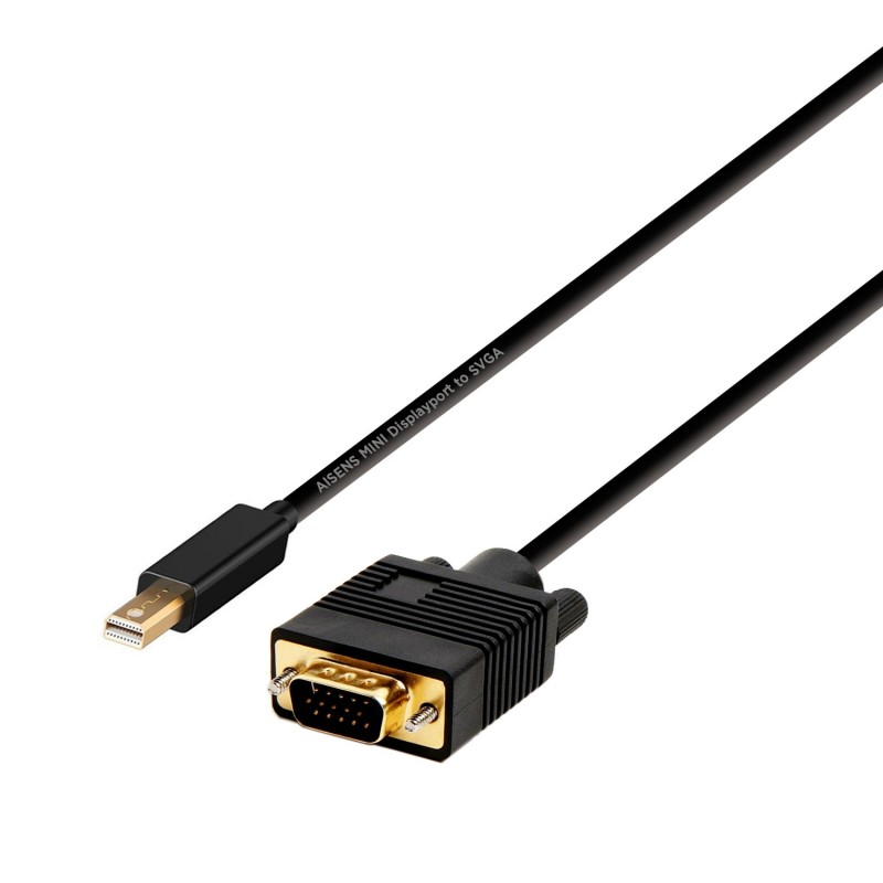 AISENS CABLE CONVERSOR MINI DP A VGA, MINI DP M-VGA M, NEGRO, 2.0M A125-0362