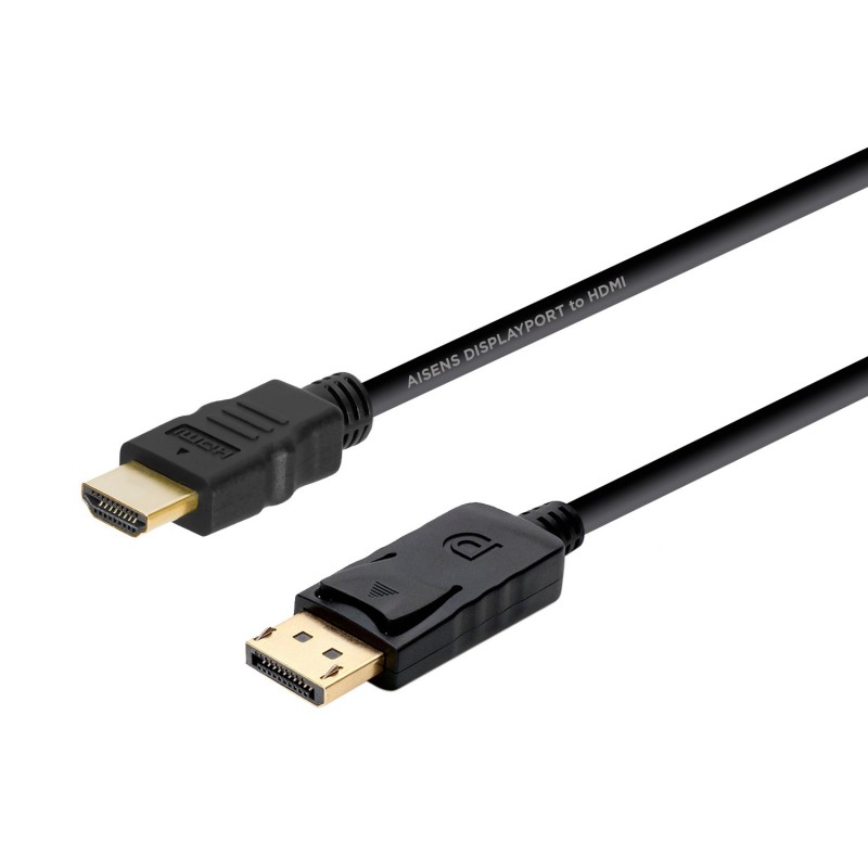 AISENS CABLE CONVERSOR DISPLAYPORT A HDMI, DP M-HDMI M, NEGRO, 2.0M A125-0364