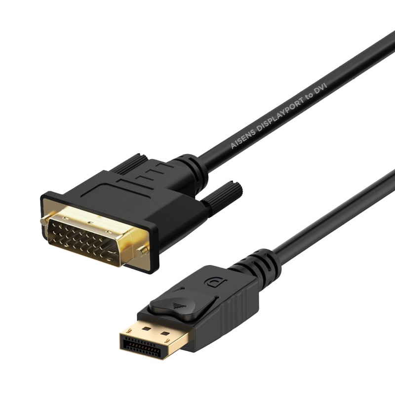 AISENS CABLE CONVERSOR DISPLAYPORT A DVI, DP M-DVI M, NEGRO, 2.0M A125-0366