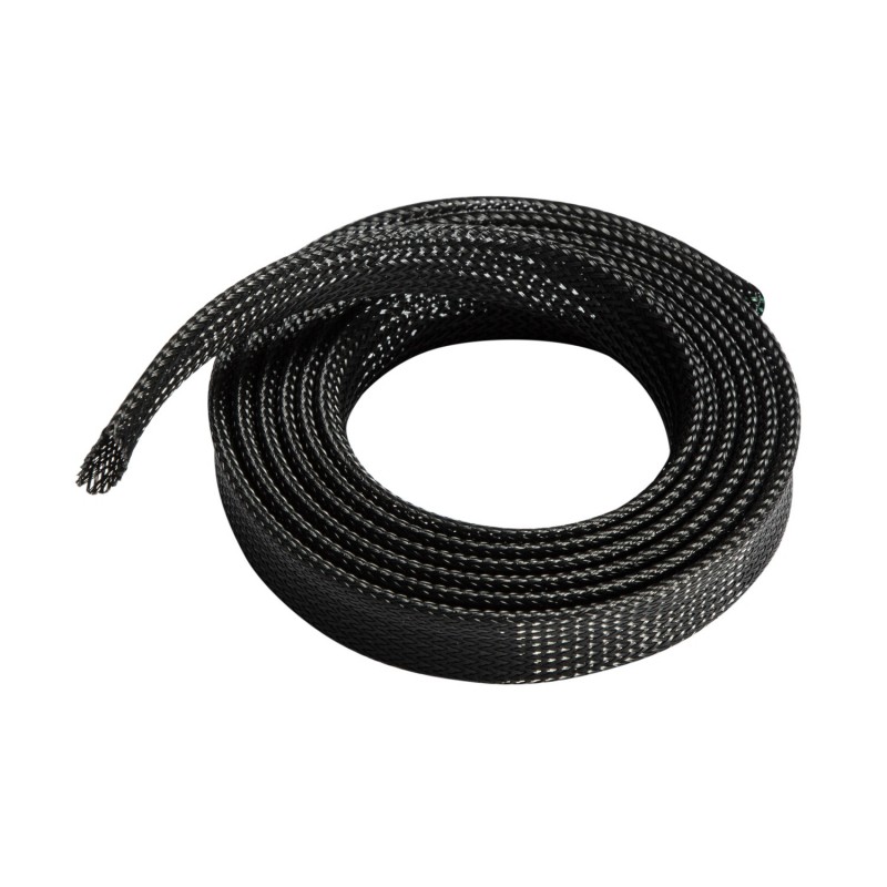 AISENS Organizador de cable poliéster 20mm, Negro, 1.0m A151-0405