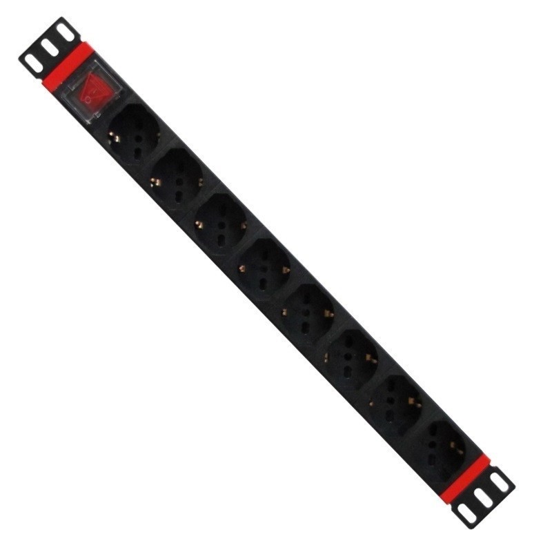 WP Regleta 19" 8 Tomas Schuko On Off switchWP Regleta 19" 8 Tomas Schuko On Off switch WPN-PDU-C01-08