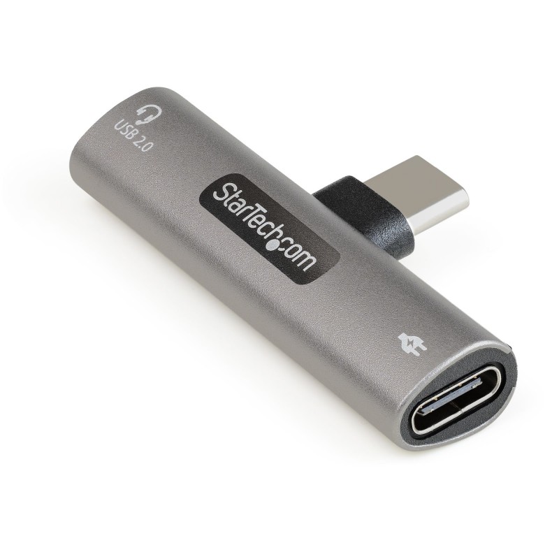 StarTech.com Adaptador de Audio y Carga USB-C - Adaptador de Audio USB Tipo C con USB-C para Auricul CDP2CAPDM