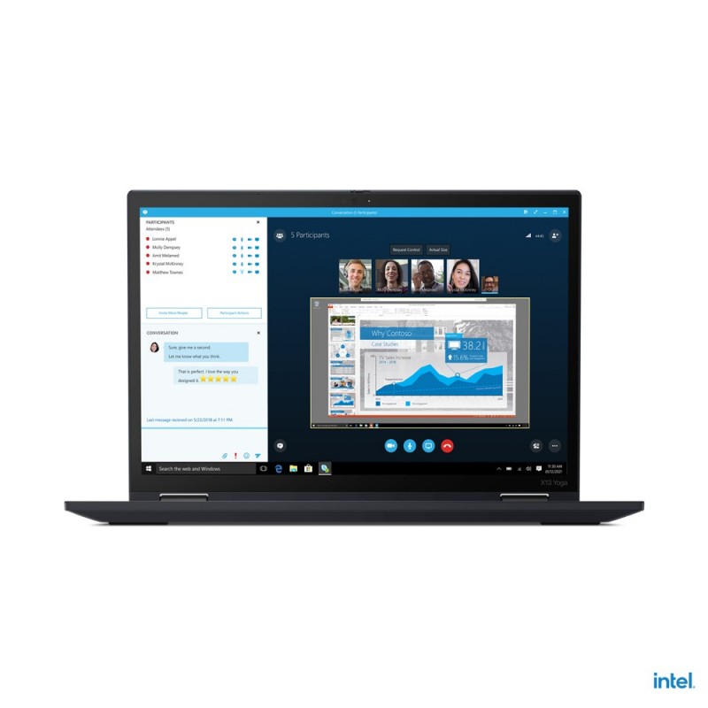 Lenovo ThinkPad X13 Yoga Negro - 13.3" - Intel Core i5-11xxx - 8GB - 256GB SSD - Windows 10 Pro 20W80012SP
