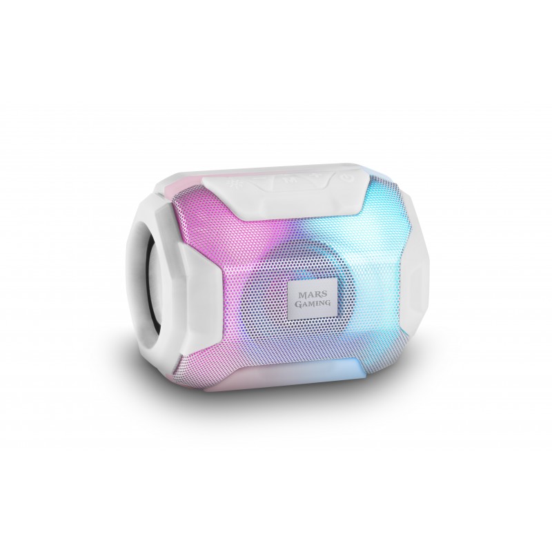 Mars Gaming MSBAXW, Altavoz Bluetooth 5.0 Compacto Blanco