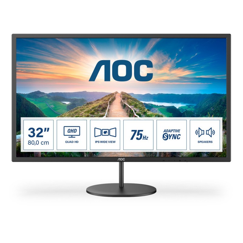 AOC V4 Q32V4 - 31.5" 2K Ultra HD - LED - Negro - 75Hz