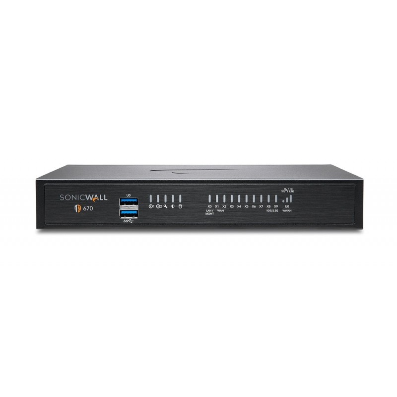 SonicWall TZ670 cortafuegos (hardware) Escritorio 5000 Mbit s 02-SSC-5654