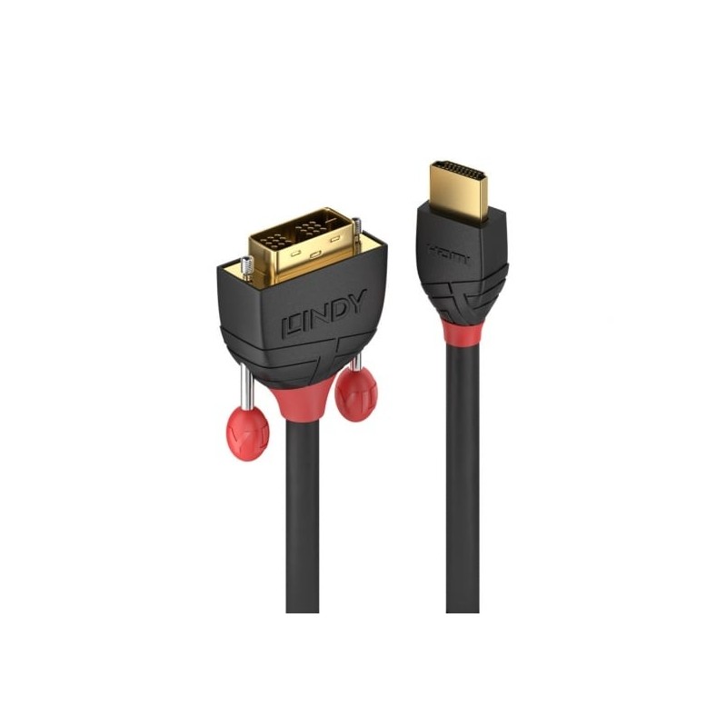 Lindy 36271 adaptador de cable de vídeo HDMI DVI Negro