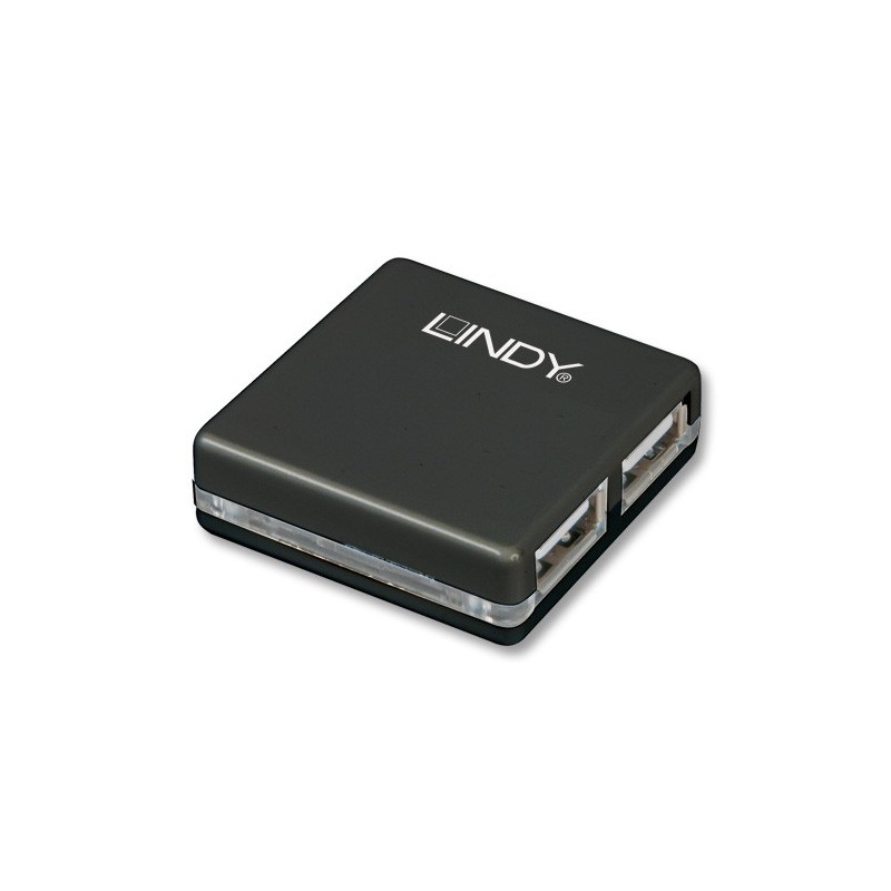 Lindy 42742 hub de interfaz 480 Mbit s Negro