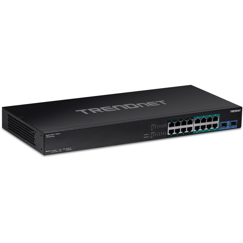 Trendnet TPE-BG182G switch Gigabit Ethernet (10 100 1000) Energía sobre Ethernet (PoE) 1U Negro