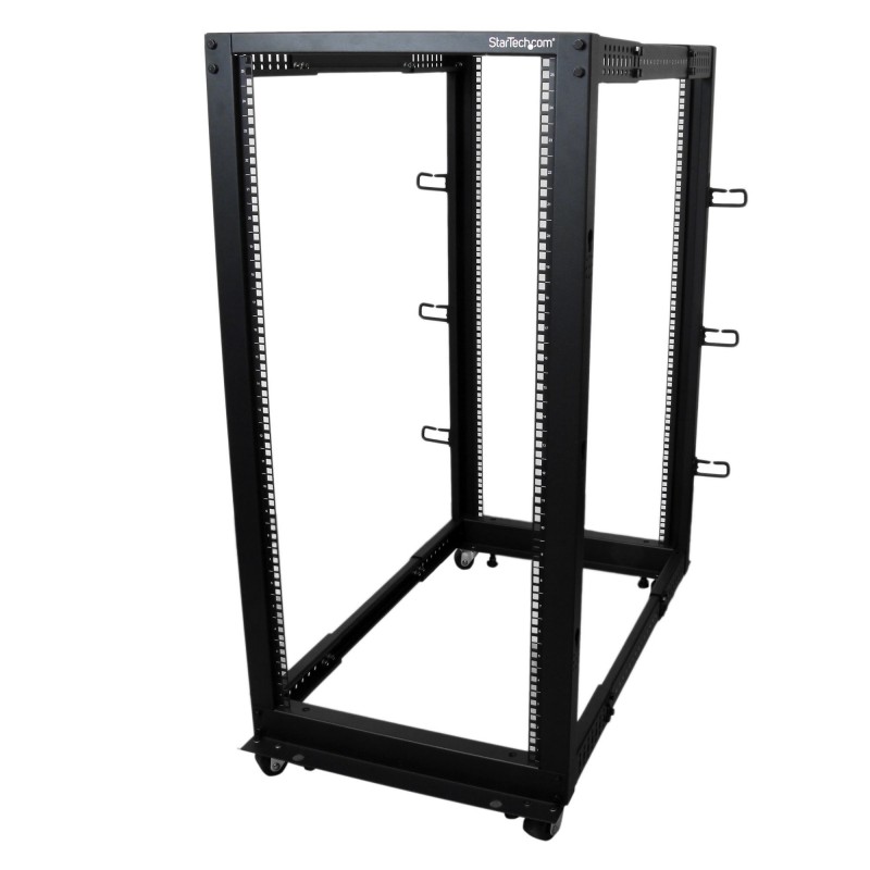 (Reacondicionado) StarTech.com Rack de Marco Abierto con Profundidad Ajustable de 4 Columnas 25U 4POSTRACK25U