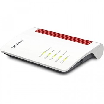 AVM FRITZ!Box 7530 AX router inalámbrico Gigabit Ethernet Doble banda (2,4 GHz / 5 GHz) Rojo, Blanco 20002944