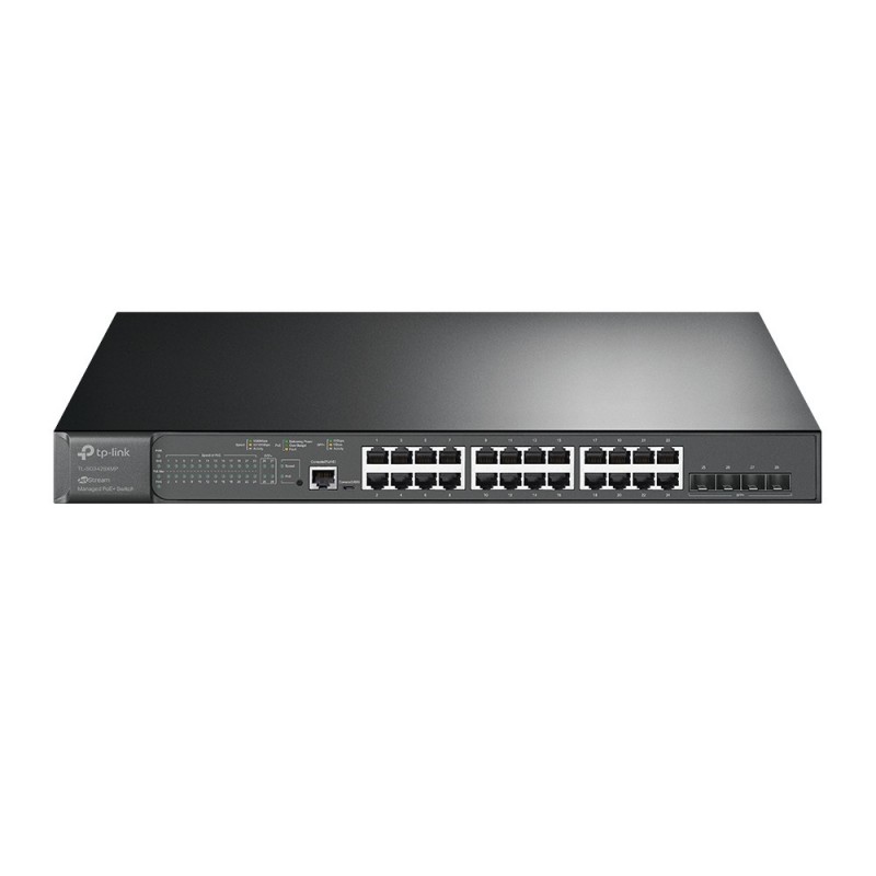 TP-LINK Switch - Administrado L2+ JetStream de 24 puertos Gigabit PoE+ y 4 puertos 10GE - SFP+ TL-SG3428XMP