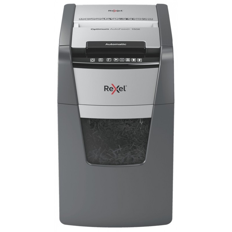 Rexel Optimum Autofeed+ 150X A Triturador de papel - Corte Cruzado - 55db - Negro, Gris 2020150XEU
