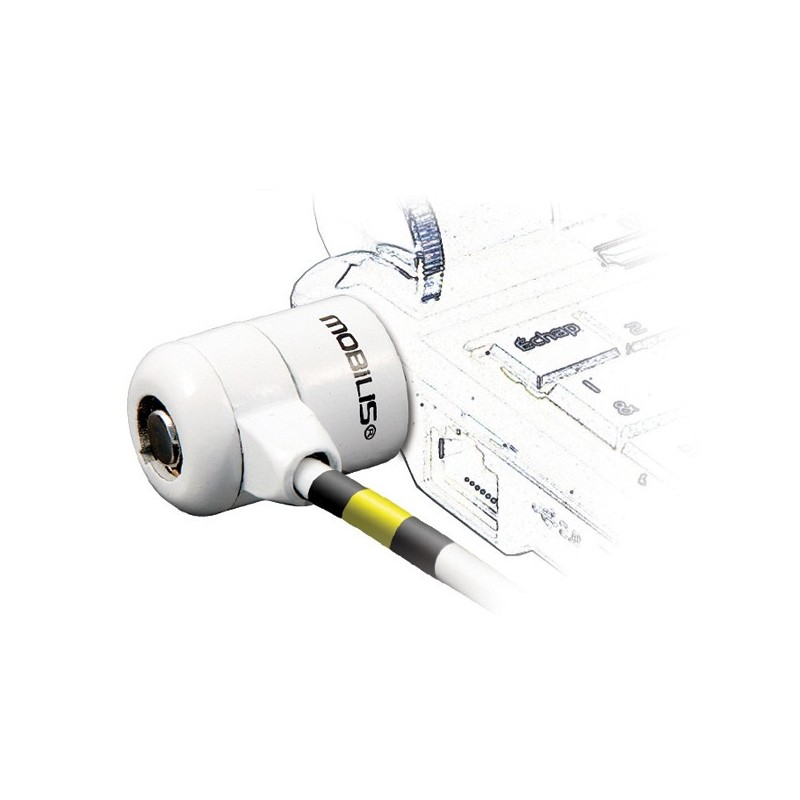 Mobilis - Corporate Key - Cable antirrobo - 1,8 m - Blanco  001111