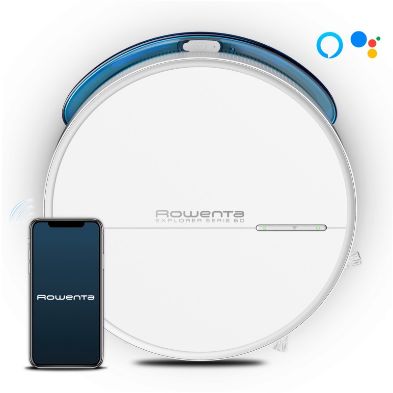 Rowenta Explorer RR742 - Aspiradora robotizada 0,4 L Sin bolsa - Blanco RR7427GE