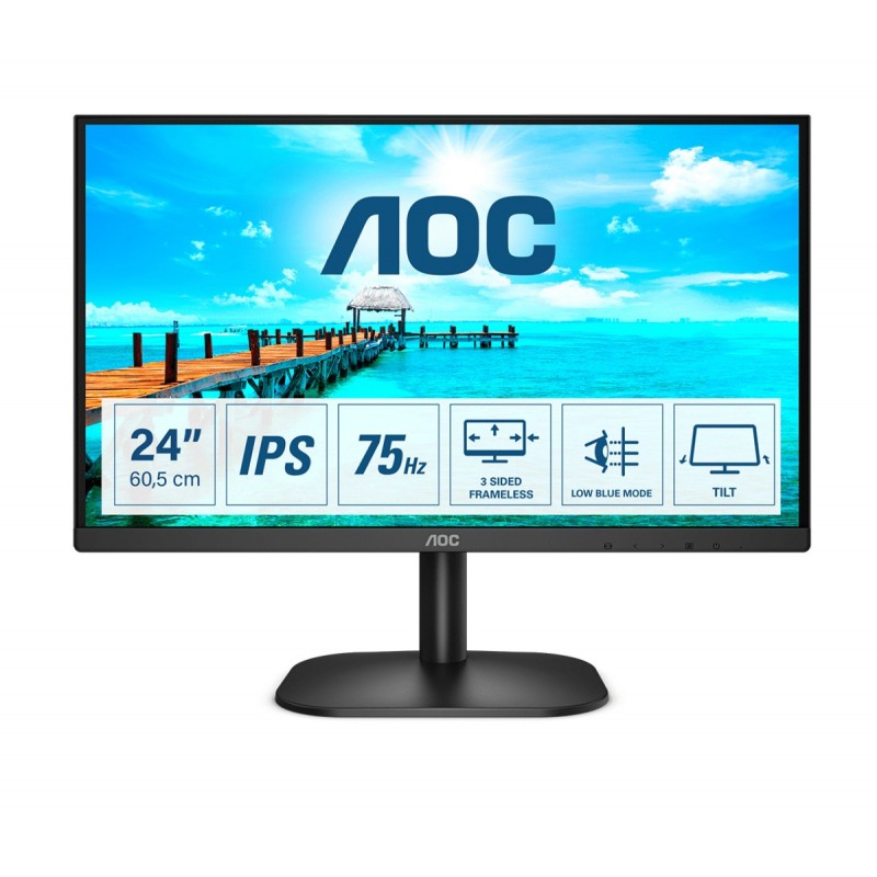AOC B2 24B2XD - 23.8" Full HD - LED - Negro - 75Hz