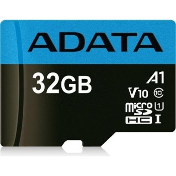 ADATA Premier 32 GB - Tarjeta de memoria con adaptador de lectura - MicroSDHC SDXC UHS-I Class 10 V1 AUSDH32GUICL10A1-RA1