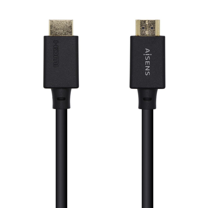 AISENS Cable HDMI V2.1 Ultra Alta Velocidad   HEC 8k@60Hz 48Gbps, A M-A M, Negro, 0.5m A150-0420
