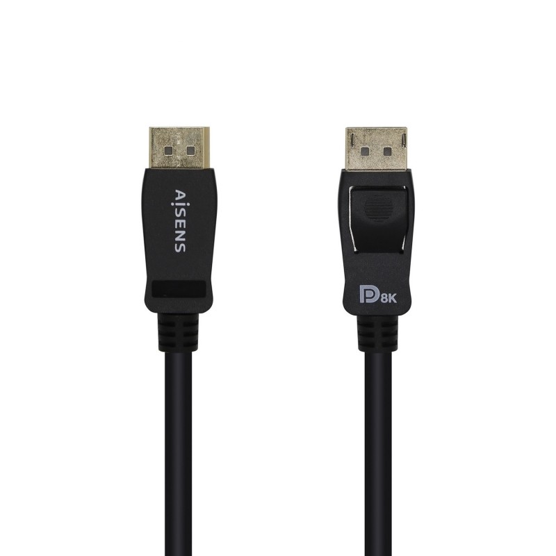 AISENS Cable Displayport Certificado V1.4 8k@60hz, DP M-DP M, Negro, 1.0m A149-0431