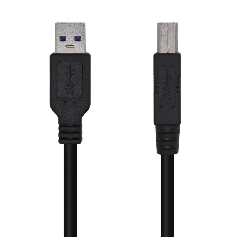 AISENS Cable USB 3.0 Impresora Tipo A M-B M, Negro, 3.0m A105-0445
