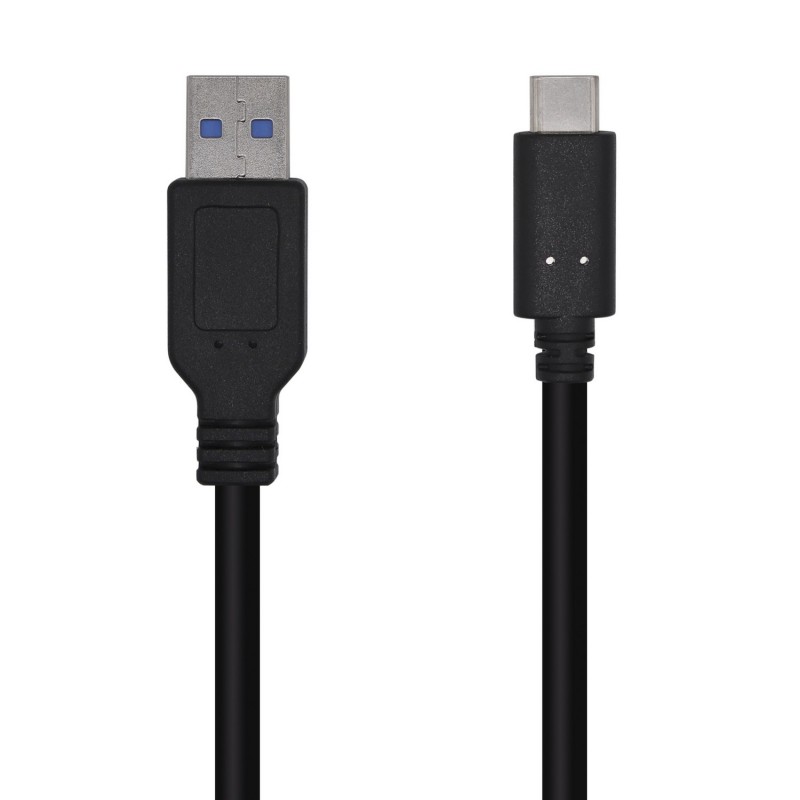 AISENS Cable USB 3.1 Gen 2 10 Gbps 3 A, Tipo C M-A M, Negro, 0.5m A107-0449