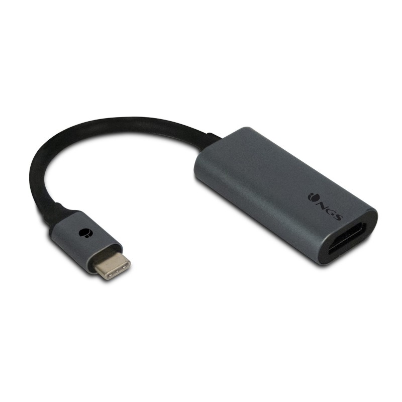 NGS - USB-C a HDMI - ADAPTER WONDER HDMI - Negro, Gris WONDERHDMI