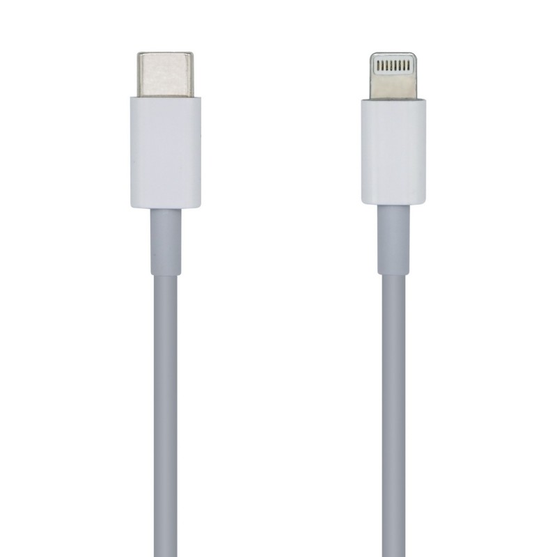 AISENS Cable USB 2.0 USB-С A Lightning PD 2A, Lightning M-USB-С M, Blanco, 2.0m A102-0443