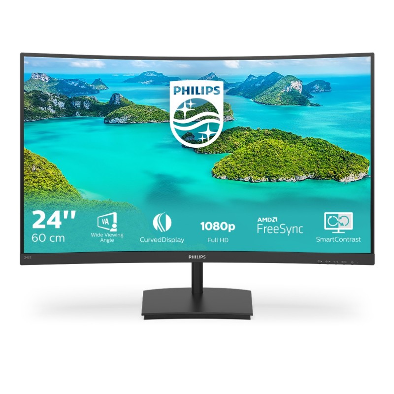 Philips E Line 241E1SCA 00 - 23.6" Full HD - LCD - Negro - 75Hz