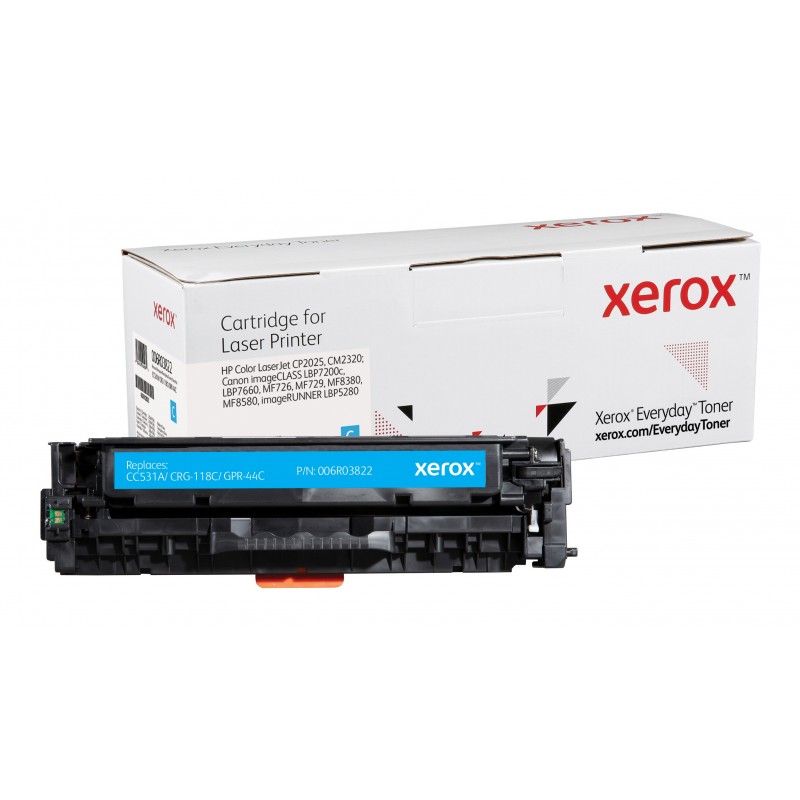 Compatible Everyday Tóner Cian  Equivalente a CC531A  CRG-118C  GPR-44C para HP Color LaserJet CP202 006R03822