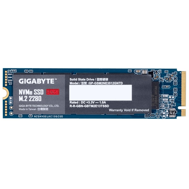 Gigabyte SSD M.2 - 512GB 2280 PCIe 3.0 x4 - NVMe GP-GSM2NE3512GNTD