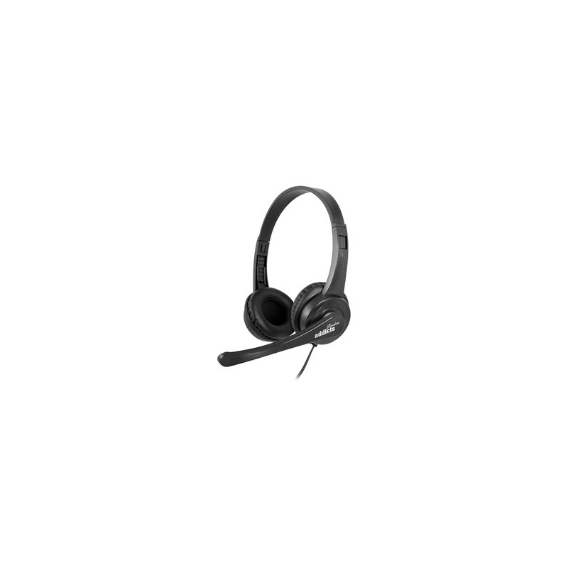 NGS VOX505USB - Auriculares USB con Micrófono - Negro