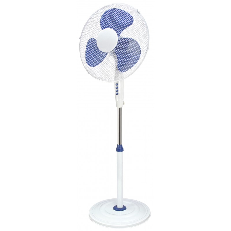 Nevir NVR-VP40R-BA Ventilador de Pie 50W - Negro, Blanco