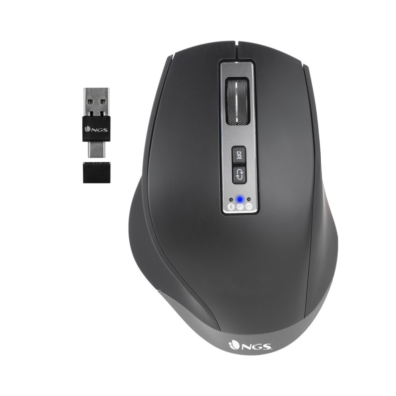 NGS Blur-RB Ratón Wireless Láser Multidispositivo - Negro