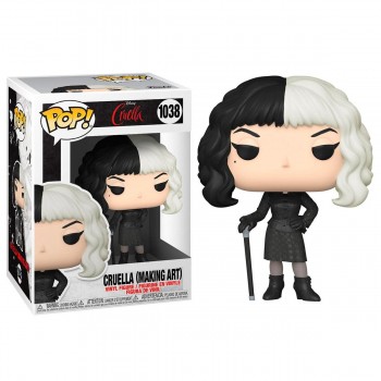 Funko PoP! Disney cruella emma stone cruella de vil con baston creando arte 54466