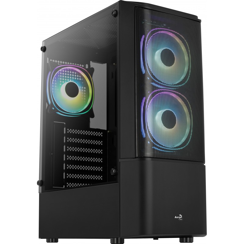 Aerocool Quantum Mesh V3 RGB Cristal Templado USB 3.0 - Negro QUANTUMMESHV3BK