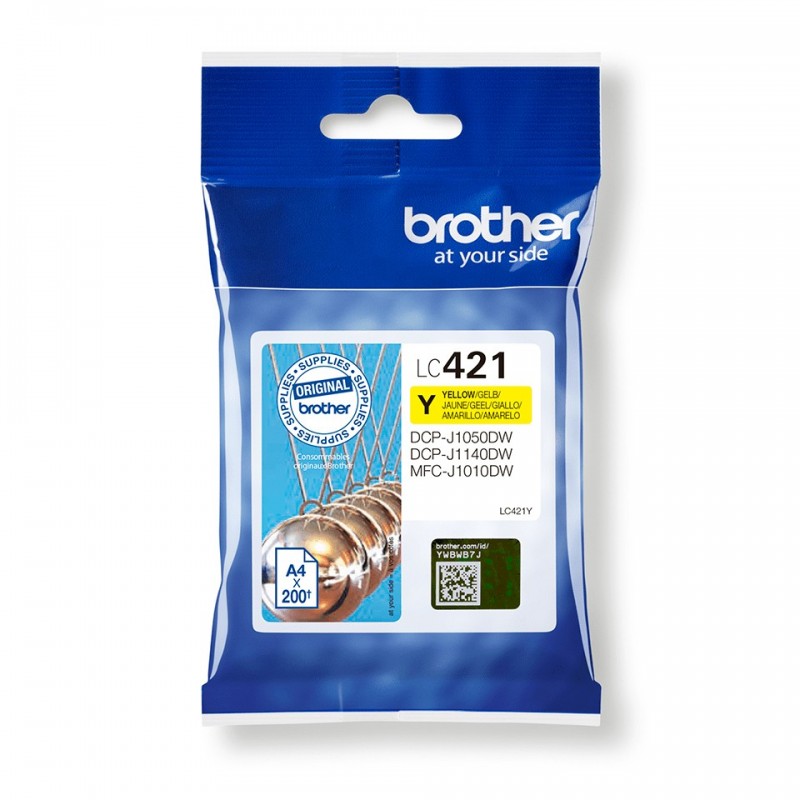 Brother LC421BK Cartucho de tinta - Amarillo - (Original) LC421Y