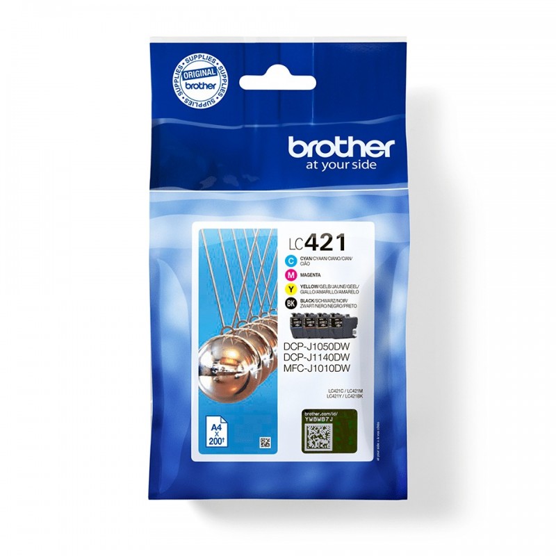 Brother LC-421VAL - Pack de 4 Cartuchos de tinta  LC421VAL