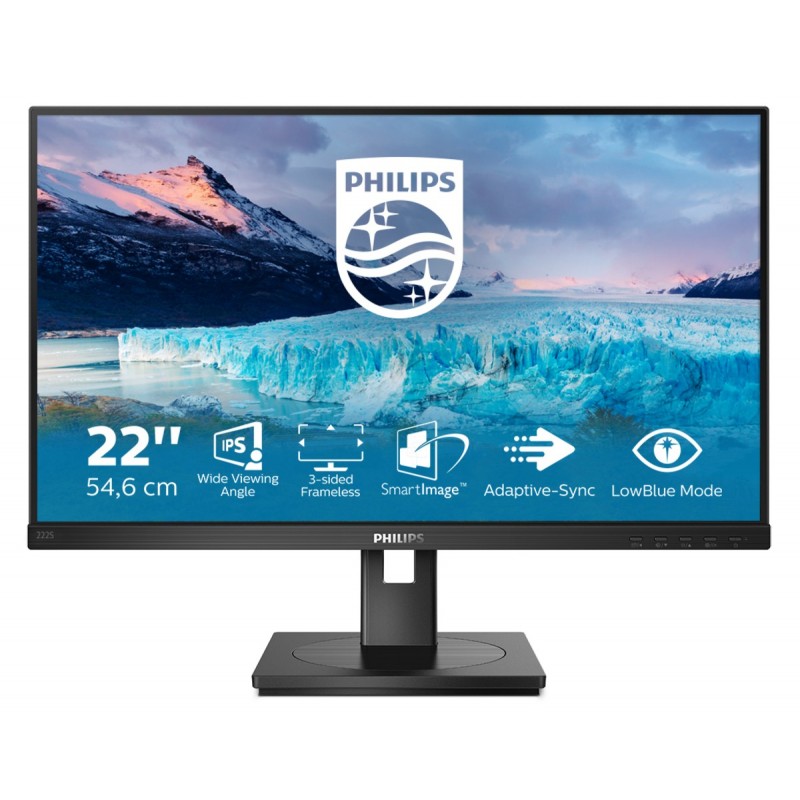 Philips S Line 222S1AE 00 pantalla para PC - (21.5") - Full HD LCD - Negro