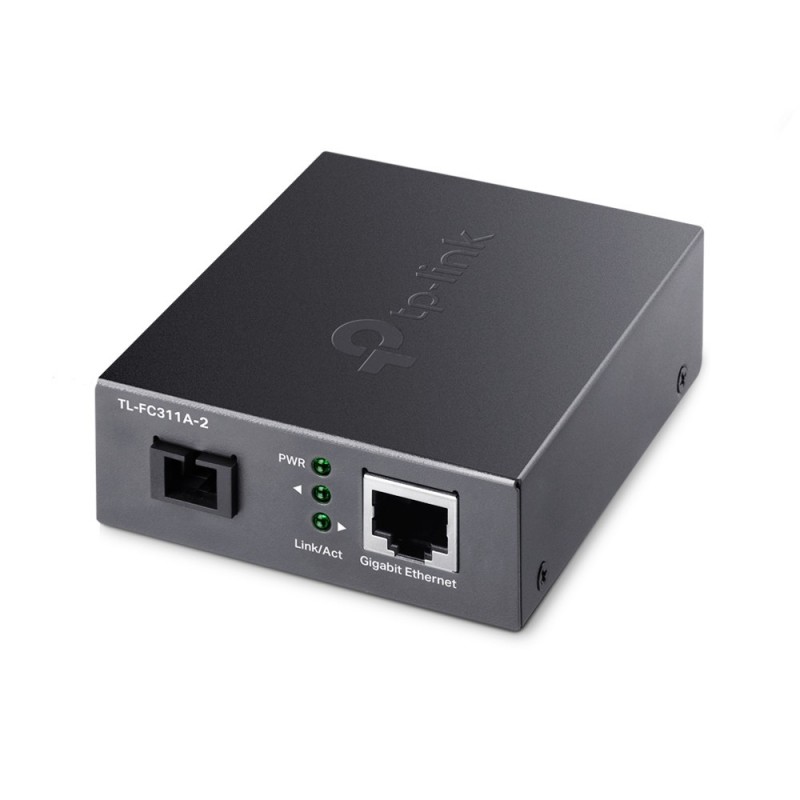 Convertidor de medios Gigabit WDM - 1000 Mbit s - Negro TL-FC311A-2