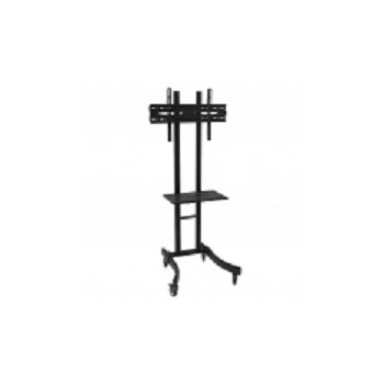 Approx APPST05 - Soporte de Pie Móvil para Pantallas de 30" a 55" VESA con Estante - Negro