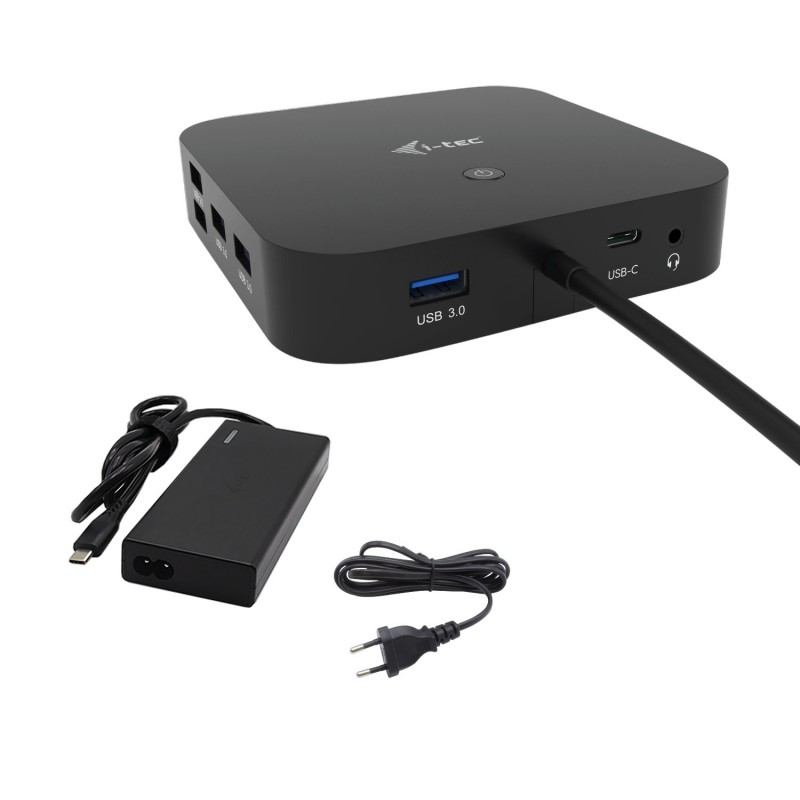 i-tec USB-C HDMI DP Docking Station with Power Delivery 65W + Universal Charger - 77W C31HDMIDPDOCKPD65