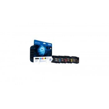 (Reacondicionado) Pack 4 cartuchos de tinta de larga duración LC1280XLVALBP