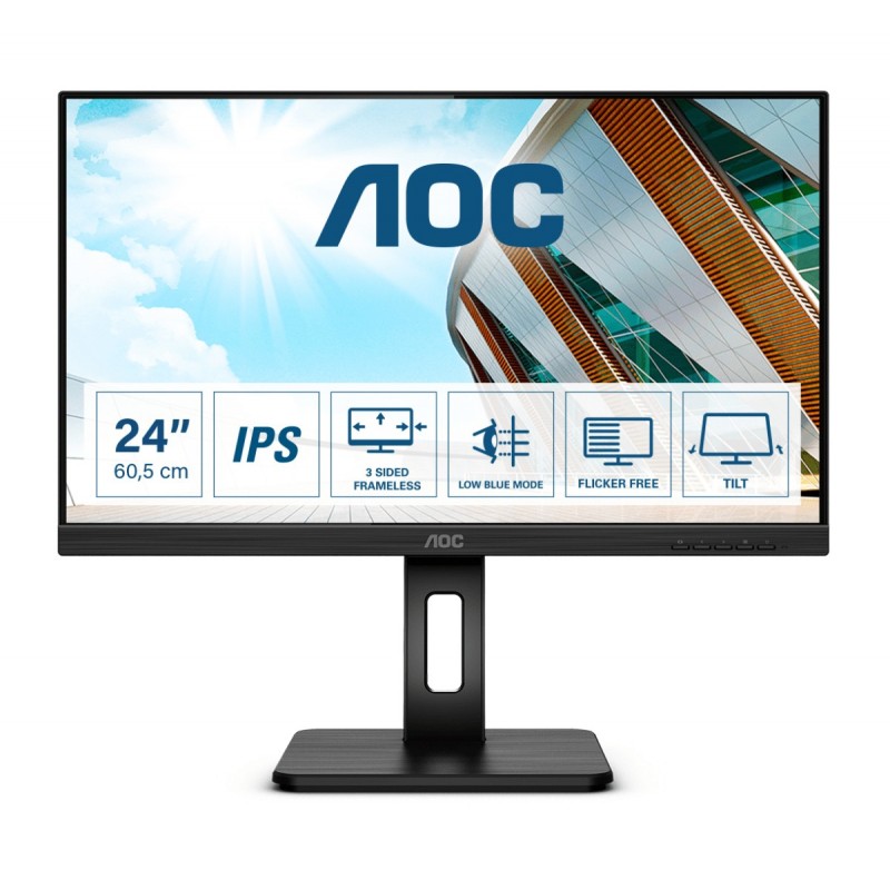 AOC P2 Q24P2Q - 23.8" Quad HD - LED - Negro - 75Hz