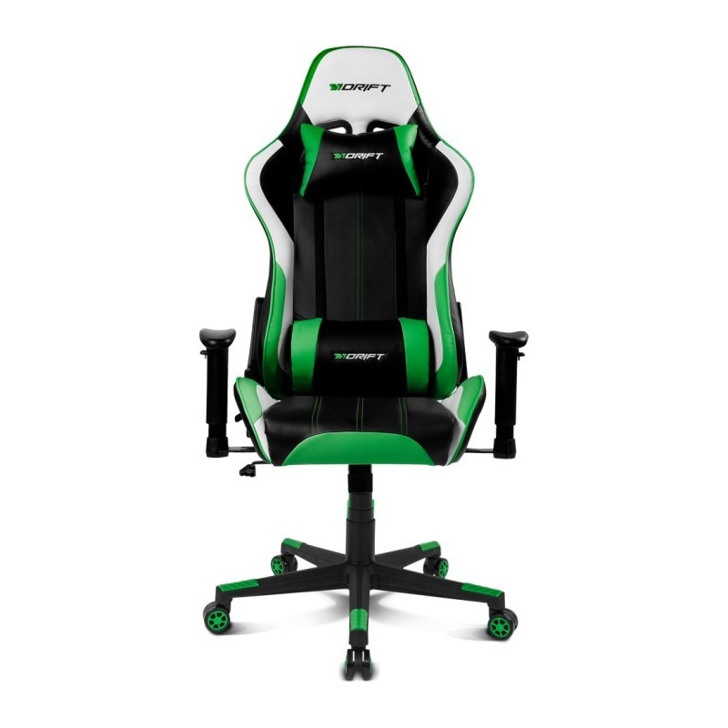 Drift DR175GREEN Silla Gaming - Negro, Verde, Blanco