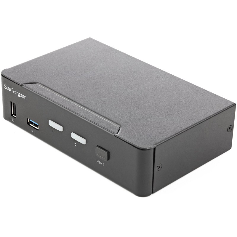 StarTech.com Switch Conmutador KVM de 2 Puertos HDMI 2.0 4K para 1 Monitor - Vídeo de 4K y 60Hz Ultr SV231HU34K6