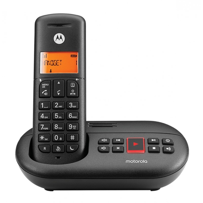 Motorola E211 Teléfono DECT Identificador de llamadas - Negro 107E211