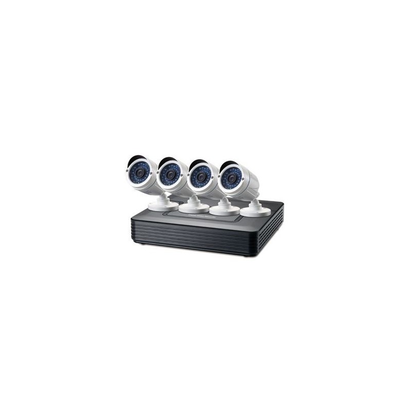Level One DSK-8001 Kit de Vigilancia 720P CCTV de 8 Canales DSK-4001