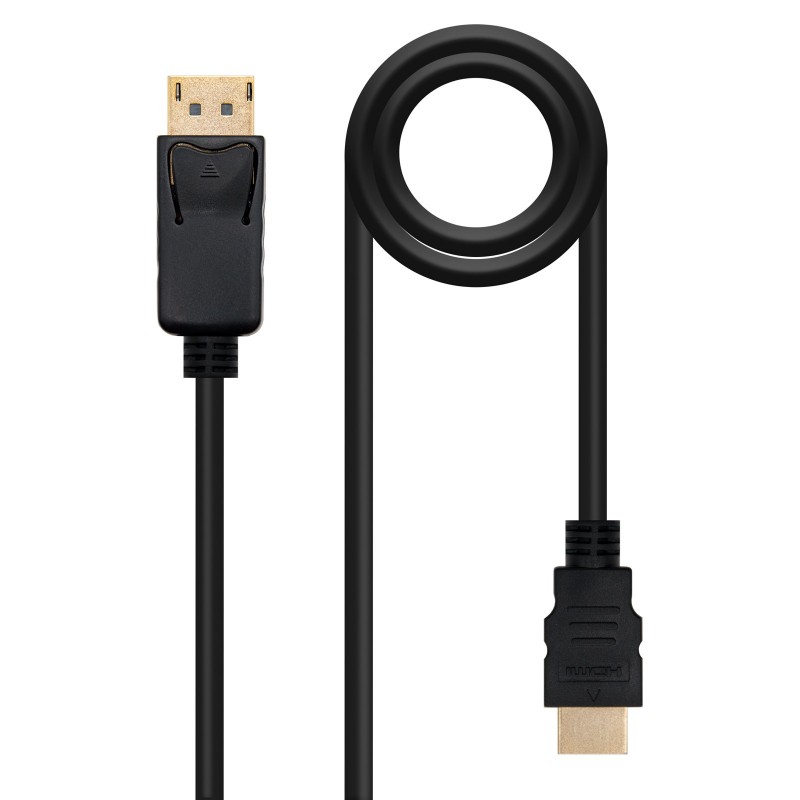 Nanocable Cable Conversor DISPLAYPORT a HDMI, DP M - HDMI M - Negro - 1.5 m 10.15.4301-L150