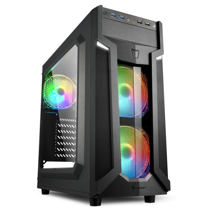(Reacondicionado) Sharkoon VG6-W RGB Midi Tower Negro 4044951026814